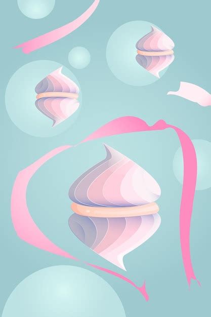 Premium Vector Pink Marshmallow Vector Gradient Illustration