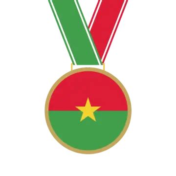 Medal Flag Design Template Burkina Faso Vector Medal Icon Flag Medal