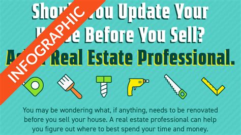 Should You Update Your House Before You Sell Ask A Real Estate Professional [infographic