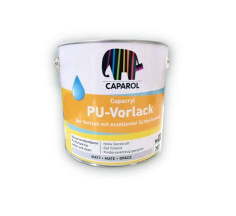 Capacryl PU Vorlack Acryl Matt Wasserlösbarer Grundlack für Holz 2 4L