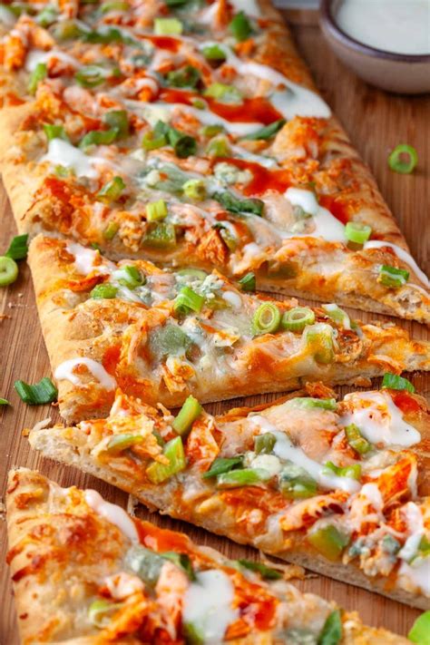 20 Minute Buffalo Chicken Flatbread Pizza Kara Lydon