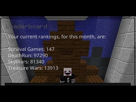 Climbing The Leaderboard Survival Games The Hive Minecraft Bedrock