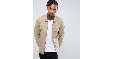 Another Influence Zip Shacket For Men Lyst