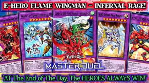 E HERO Flame Wingman INFERNAL RAGE NEW HERO Deck Ride Into The