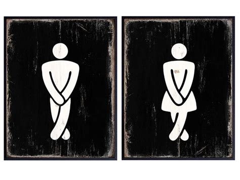 Restroom Sign Set - Funny Male, Female, Boys, Girls, Mens, Womens ...