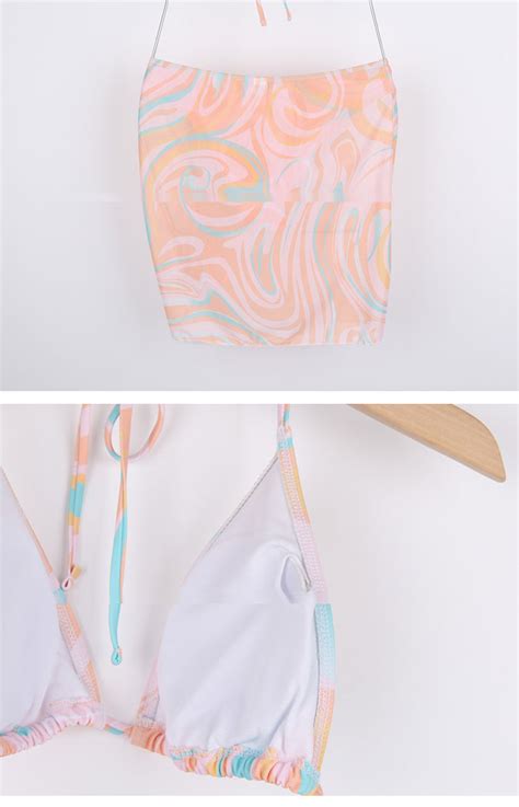 楽天市場全 色 ピースセットビキニ ピーチ グリーンaz bikini sun シナモンガール Cinnamon Girl 超ミニ マイクロミニ 韓国 胸元