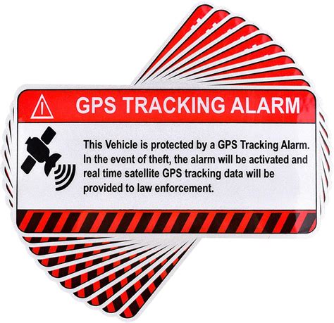 10 Pcs Gps Tracking Sticker Car Alarm Sticker Self