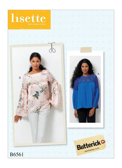 Misses Top Butterick Sewing Pattern B6561 Etsy