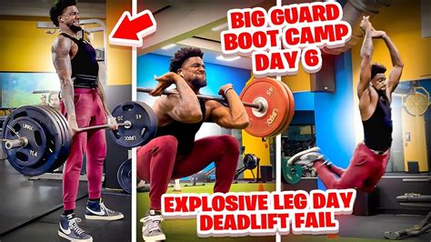 Big Guard Boot Camp Day Explosive Leg Day Youtube