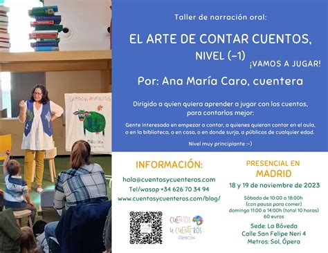 Taller De Narraci N Oral El Arte De Contar Cuentos Nivel