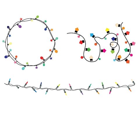 Premium Vector Set Of Christmas Lights