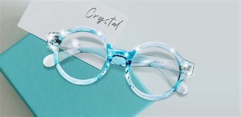 Crystal Round Prescription Glasses - Blue | Women's Eyeglasses | Payne ...