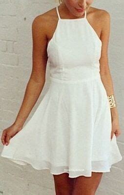 White Spaghetti Strap Backless Chiffon Dressfor Women Romwe