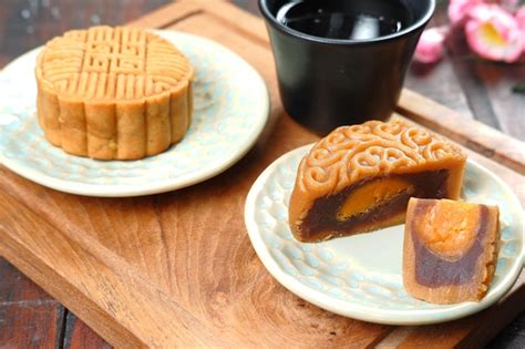 Bolo De Lua Bolo De Lua Pastelaria Tradicional Chinesa Em Fundo