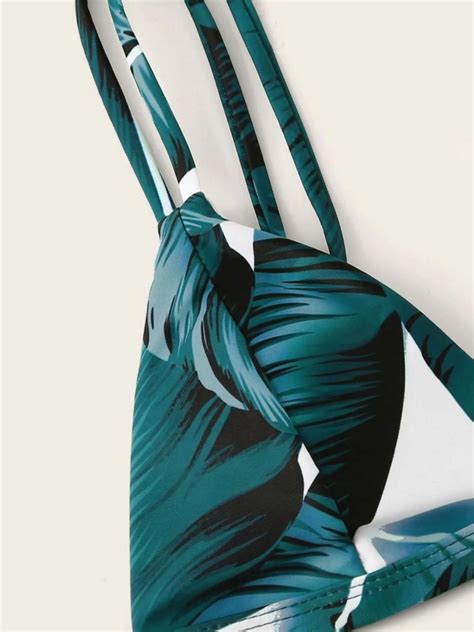 Tropical Triangle Bikini Set Women S Fashion Swimwear Bikinis Swimsuits On Carousell