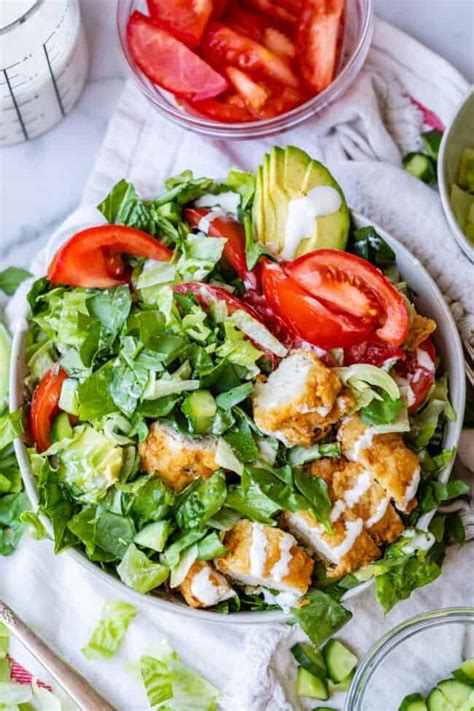 Crispy Chicken Salad With Buttermilk Ranch The Food Charlatan