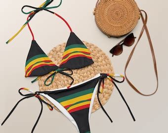 Taíno Symbols Bikini Wearable Art All over Print Recycled String