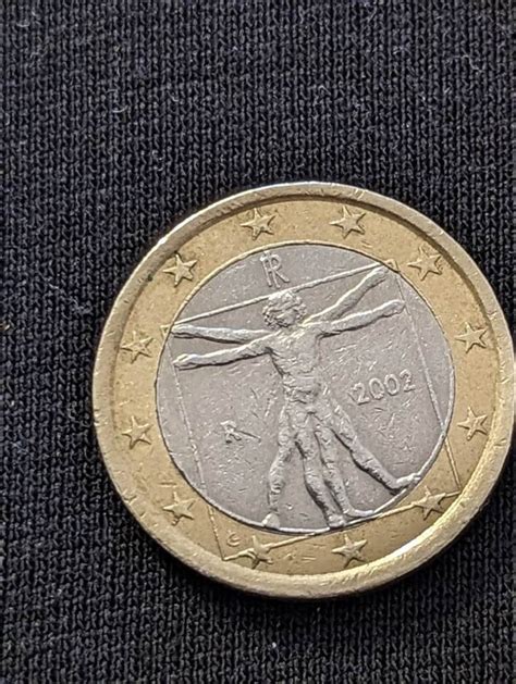 Seltene 1 Euro Münze Italien 2002 Leonardo da Vinci Etsy de