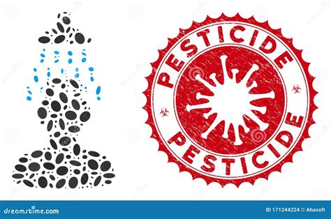 Scratched Pesticide Free Zone Watermark And Recursive Spot Icon Collage