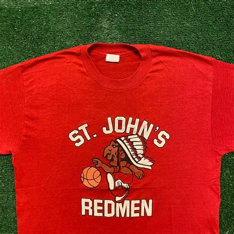 St. John's Redmen Basketball Vintage 70s 80s Sports... - Depop