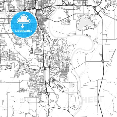 Bellevue Nebraska Area Map Light Hebstreits