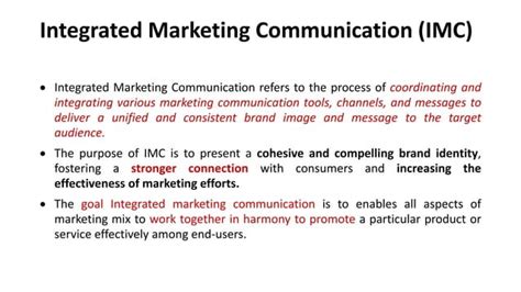 imc pptx marketing integrated communication pptx
