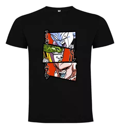 Polera Dragon Ball Trilog A Goku Villanos Algod N Pow Club Cuotas Sin