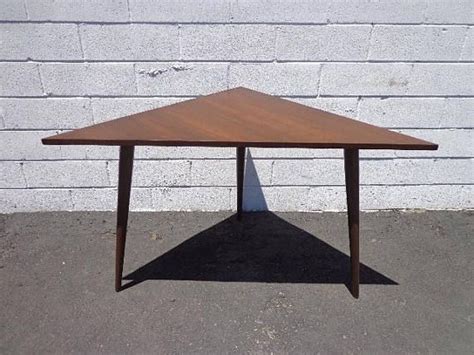 Table Mid Century Modern Triangle Accent End Side Table Entry Etsy