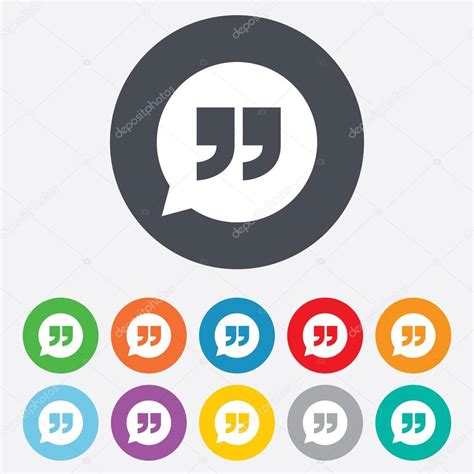 Quote Sign Icon Quotation Mark Symbol Stock Vector By Blankstock