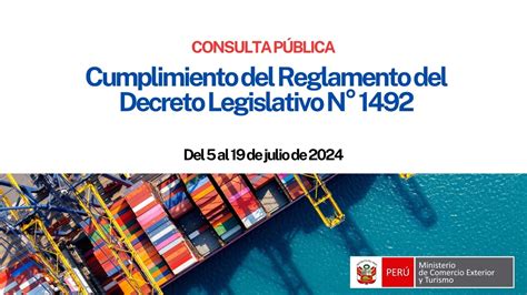 Consulta Pública Cumplimiento Del Reglamento Del Decreto Legislativo N° 1492 Campañas