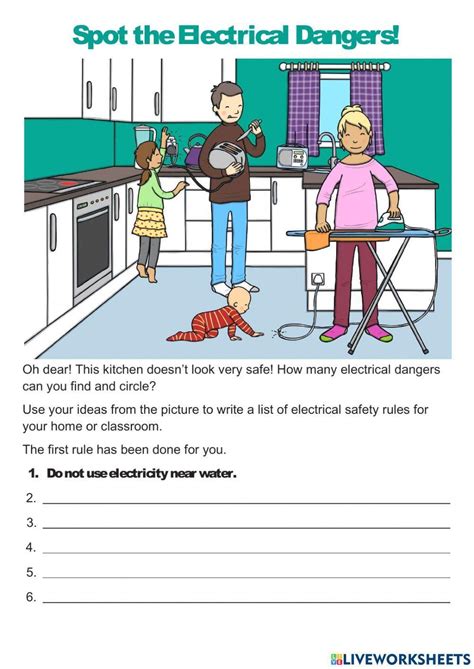 Keep Safe With Electricity Worksheet