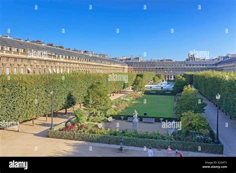 France Paris Palais Royal garden redesigned by Le Notre in 1674 Stock ...