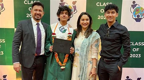 Madhuri Dixit Husband Shriram Nene Celebrate Son Ryans School