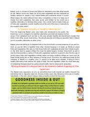 Food Myth Buster Naked Juice Pdf Naked Juice Is A Brand Of Juices