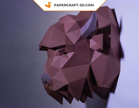 T Te De Bison Papercraft Mod Le Num Rique D Origami T L Charger