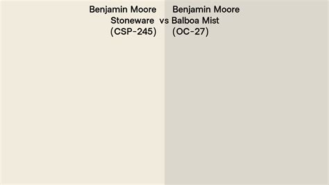 Benjamin Moore Stoneware Vs Balboa Mist Side By Side Comparison