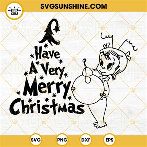 Cindy Lou Who SVG Have A Very Merry Christmas SVG DXF EPS PNG Vector