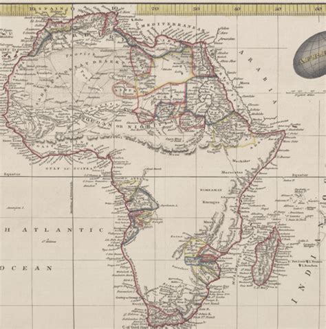 Historical Map Of Africa 1825 Soar