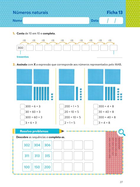 Caderno De Fichas De Matemática 2º Ano 37 Fichas GrÁtis Para Imprimir