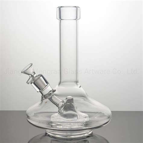 Potbelly Shape Transparent High Temperature Borosilicate Glass Hookah