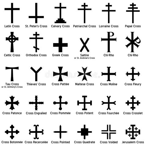 Christian Crosses Collection Stock Vector - Illustration of elements ...