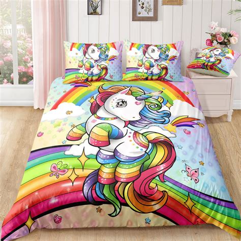 Girl Rainbow Unicorn Bedding Set | Unilovers