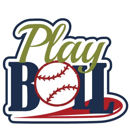 Play Ball SVG Scrapbook Title Baseball Svg Scrapbook Title Baseball Svg