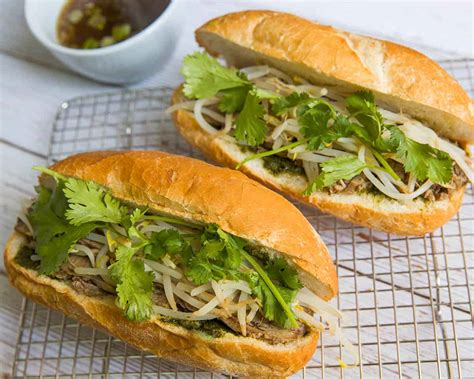 Pho Dip Banh Mi Leftover Pho Vietnamese Sandwich Recipe