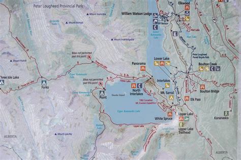 Upper Kananaskis Lake Map