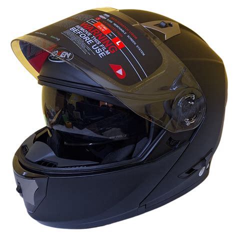 Ripley CASCO HOKEN NEGRO MATE FF866 MODULAR DOBLE VISOR TALLA L