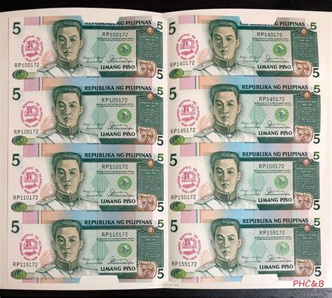 5 Piso Uncut Overprint New Design Series Nds Unc Banknote Hobbies And Toys Memorabilia