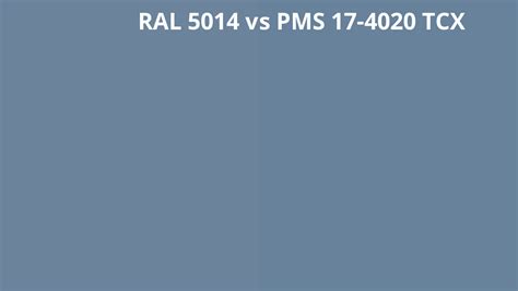 Ral 5014 Vs Pms 17 4020 Tcx Ral Colour Chart Uk