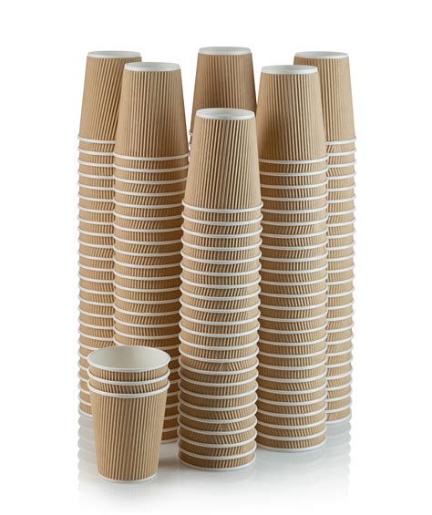 Buy Nyhi Set Of Ripple Insulated Kraft Oz Paper Cups Coffee