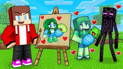 Jj Use Drawing Mod To Adopt Mikey In Minecraft Maizen Youtube